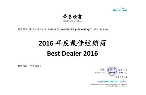 2016年度最佳经销商
